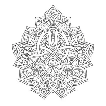 Ethnic line pattern Stock Illustration