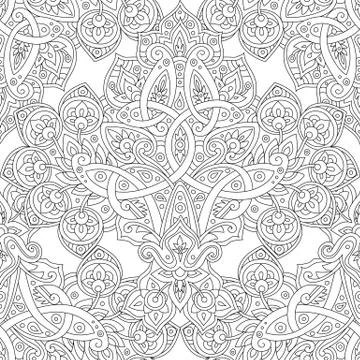 Ethnic line seamless pattern Stock-Illustration