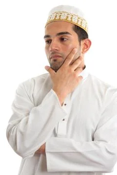 Ethnic man thinking Stock Photos