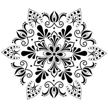 Ethnic Mandala Bohemian Pattern Design. Stock Illustration
