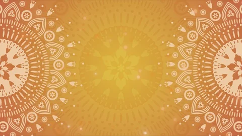 Ethnic mandala ornament background loop animation with abstract floral shapes 库存影片 129466420