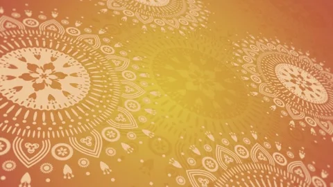 Ethnic mandala ornament background loop animation with abstract floral shapes 库存影片 131244303