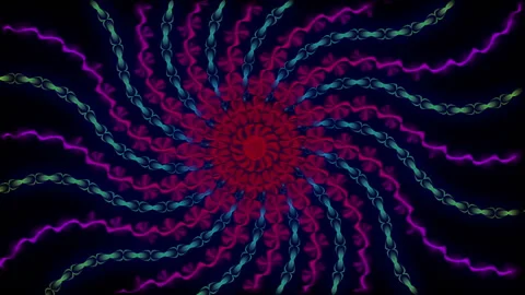 Ethnic mandala pattern background animation, seamless loop animation. Stock Footage 231032667
