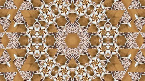 Ethnic Mandala Pattern with Symmetrical Geometry for Wallpaper Stock Illustration
