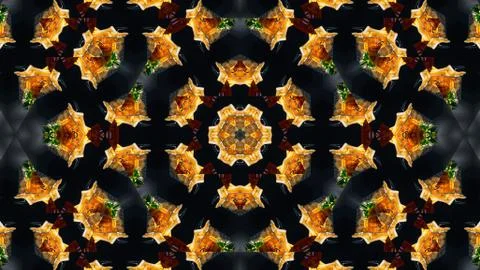 Ethnic Mandala Pattern with Symmetrical Geometry for Wallpaper Stock Illustration