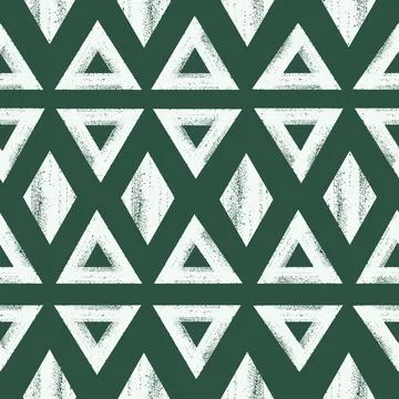Ethnic maze geometric seamless pattern. Bold line triangles textured background. Stock Illustration
