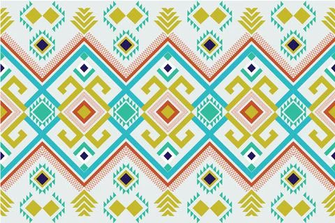 Ethnic motif geometric pattern vector Stock Illustration