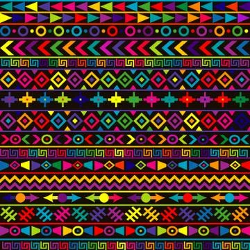 Ethnic motifs background Stock Illustration