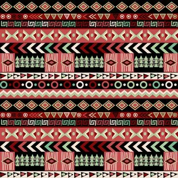 Ethnic motifs design, seamless pattern 库存插图