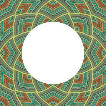 Ethnic motifs frame Stock Illustration