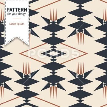 Ethnic native american tribal seamless pattern. geometric abstract illustrati Stock Illustration