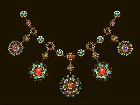 Ethnic necklace Stock Illustration