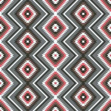 Ethnic ornament geometric seamless pattern Stock Illustration