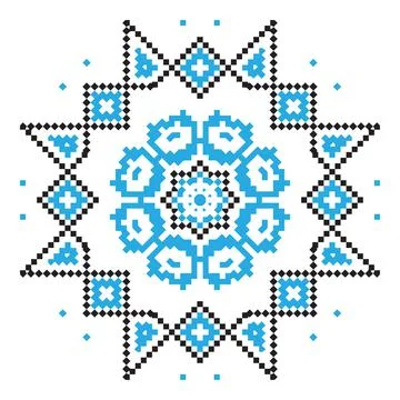 Ethnic ornament mandala pattern in different colors 스톡 일러스트