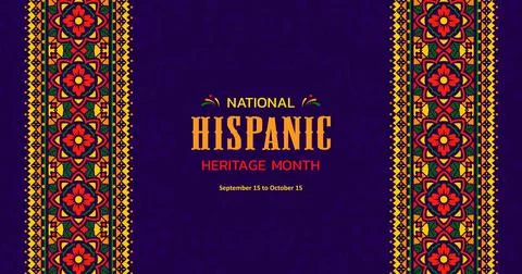Ethnic ornament pattern national hispanic heritage Stock Illustration