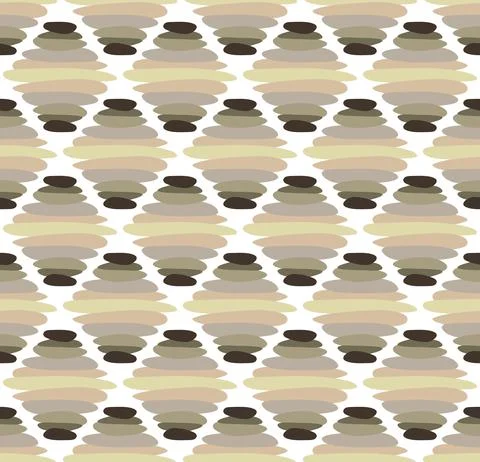 Ethnic ornamental grid, seamless pattern. Hand drawn paint brush lines, spot Stock Illustration