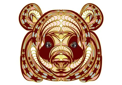 Ethnic panda Stock Illustration