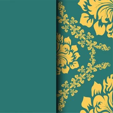Ethnic pattern. Abstract greeting card, background with flowers and decorativ Stock Illustration
