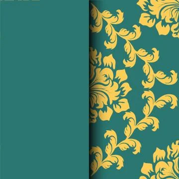 Ethnic pattern. Abstract greeting card, background with flowers and decorativ Stock Illustration