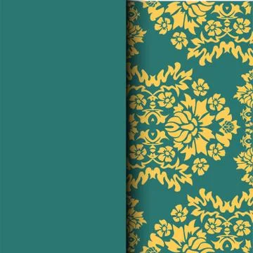Ethnic pattern. Abstract greeting card, background with flowers and decorativ Stock Illustration