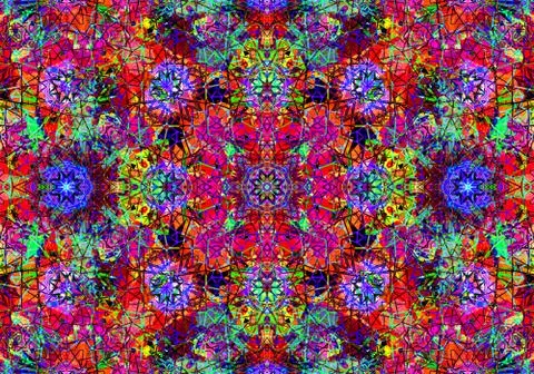 Ethnic pattern. abstract kaleidoscope Illustrazione stock