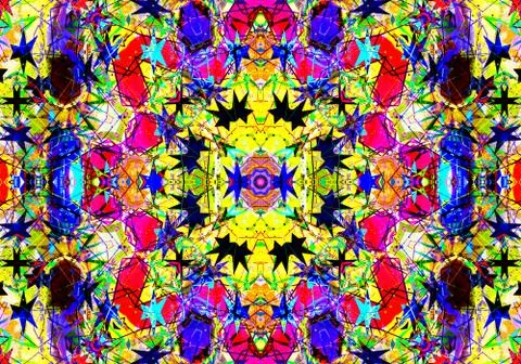 Ethnic pattern. abstract kaleidoscope Stock-Illustration