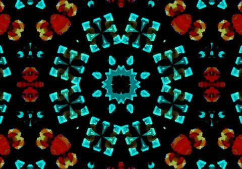 Ethnic pattern. Abstract kaleidoscope  Illustrazione stock