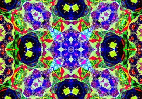 Ethnic pattern. Abstract kaleidoscope  Stock-Illustration