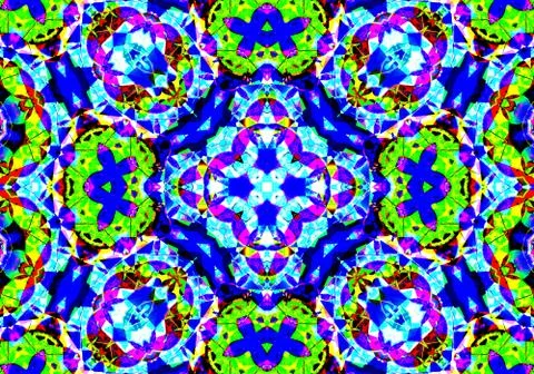 Ethnic pattern. Abstract kaleidoscope  Illustration