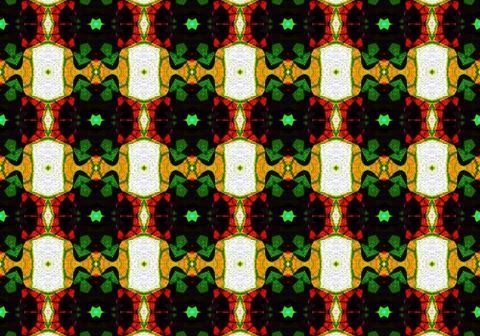 Ethnic pattern. Abstract kaleidoscope  Stock-Illustration