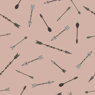 Ethnic pattern with arrows Stock Illustration