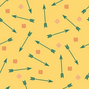 Ethnic pattern with arrows Stock Illustration