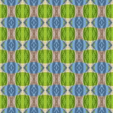 Ethnic pattern. Boho seamless print. Watercolour green paper. Illustrazione stock