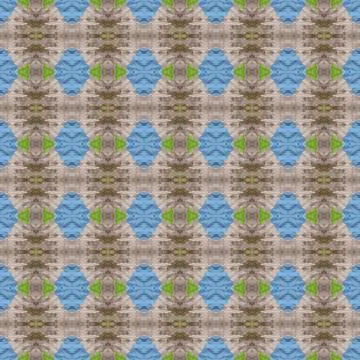 Ethnic pattern. Boho seamless print. Watercolour brown paper. Stock Illustration