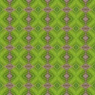 Ethnic pattern. Boho seamless print. Watercolour green paper. Stock Illustration