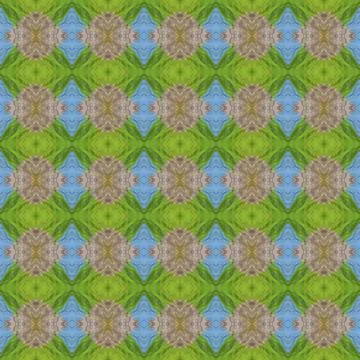 Ethnic pattern. Boho seamless print. Watercolour green paper. Illustrazione stock