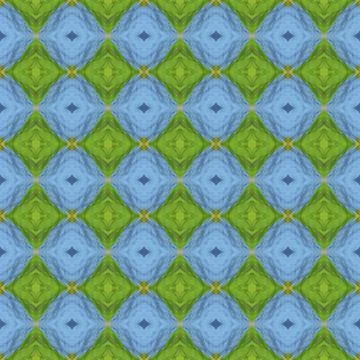 Ethnic pattern. Boho seamless print. Watercolour green paper. Stock Illustration