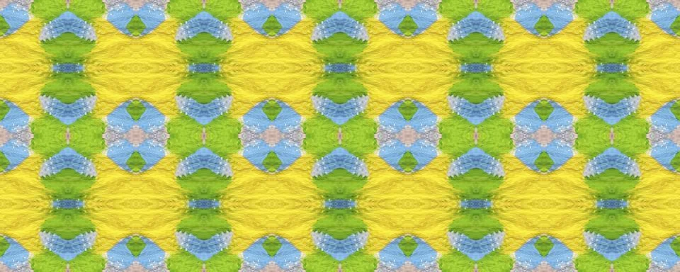 Ethnic pattern. Boho seamless print. Watercolour green paper. Stock Illustration
