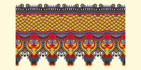 Ethnic pattern decoration design, stripe ornament to print Stock Illustration