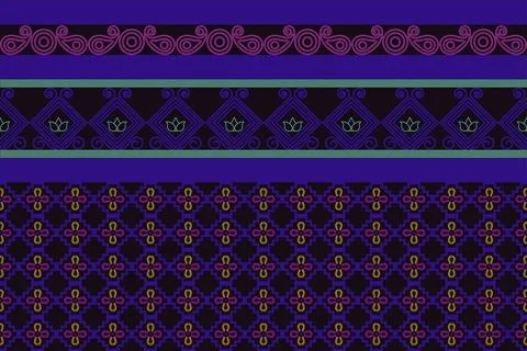 Ethnic Pattern. Ethnic India Bhandhani seamless pattern for embroidery, tex.. Stock Illustration