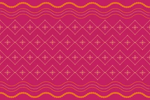 Ethnic Pattern. Ethnic India Bhandhani seamless pattern for embroidery, tex.. Stock Illustration