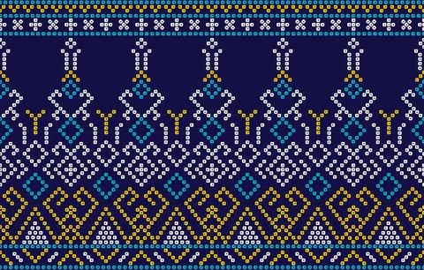 Ethnic Pattern. Ethnic India Bhandhani seamless pattern for embroidery, tex.. Stock Illustration