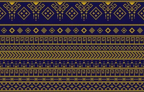 Ethnic Pattern. Ethnic India Bhandhani seamless pattern for embroidery, tex.. Stock Illustration