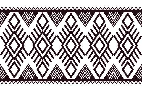 Ethnic Pattern. Ethnic India geometric pattern oriental style for tile and .. Stock Illustration