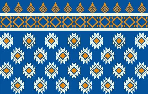 Ethnic Pattern. Ethnic India geometric pattern oriental style for tile and .. Stock Illustration
