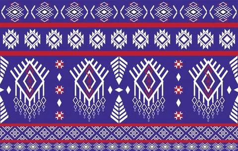 Ethnic Pattern. Ethnic India geometric pattern oriental style for tile and .. Stock Illustration