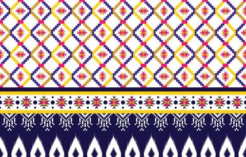 Ethnic Pattern. Ethnic India geometric pattern oriental style for tile and .. Stock Illustration