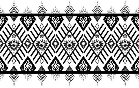 Ethnic Pattern. Ethnic India geometric pattern oriental style for tile and .. Stock Illustration