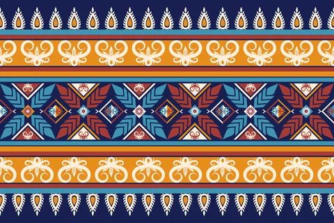 Ethnic Pattern. Ethnic India geometric pattern oriental style for tile and .. Stock Illustration