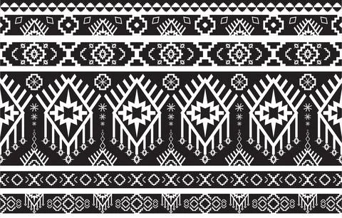 Ethnic Pattern. Ethnic India geometric pattern oriental style for tile and .. Stock Illustration